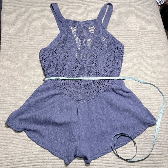 Free People Beach Irina Low-Back Crochet Romper NWT size Large - Picture 6 of 7